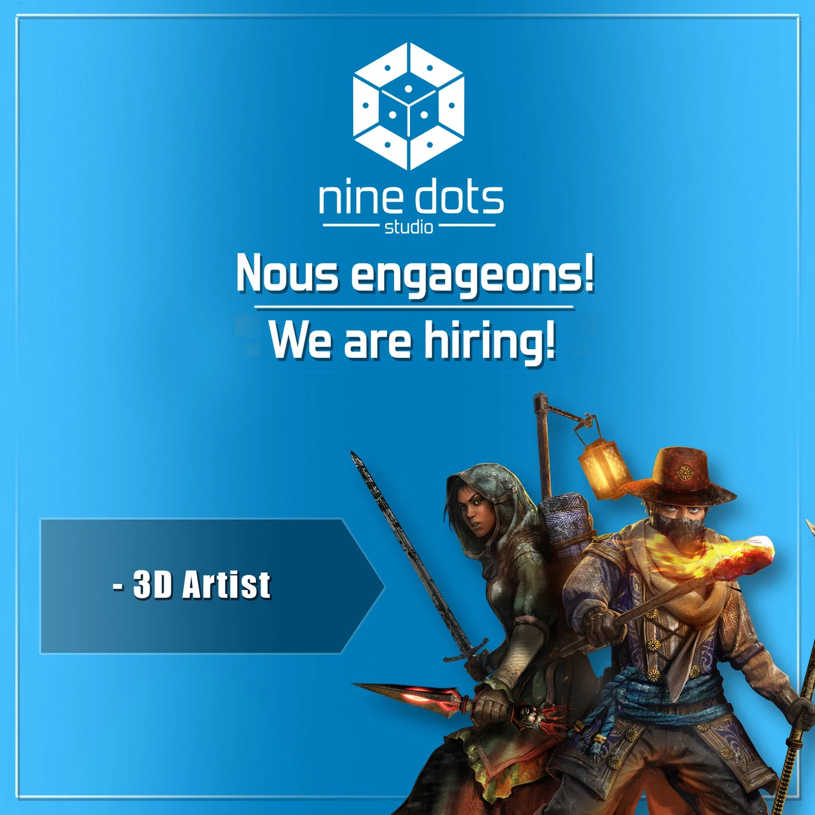 We are hiring Nous engageons 3D Artist image